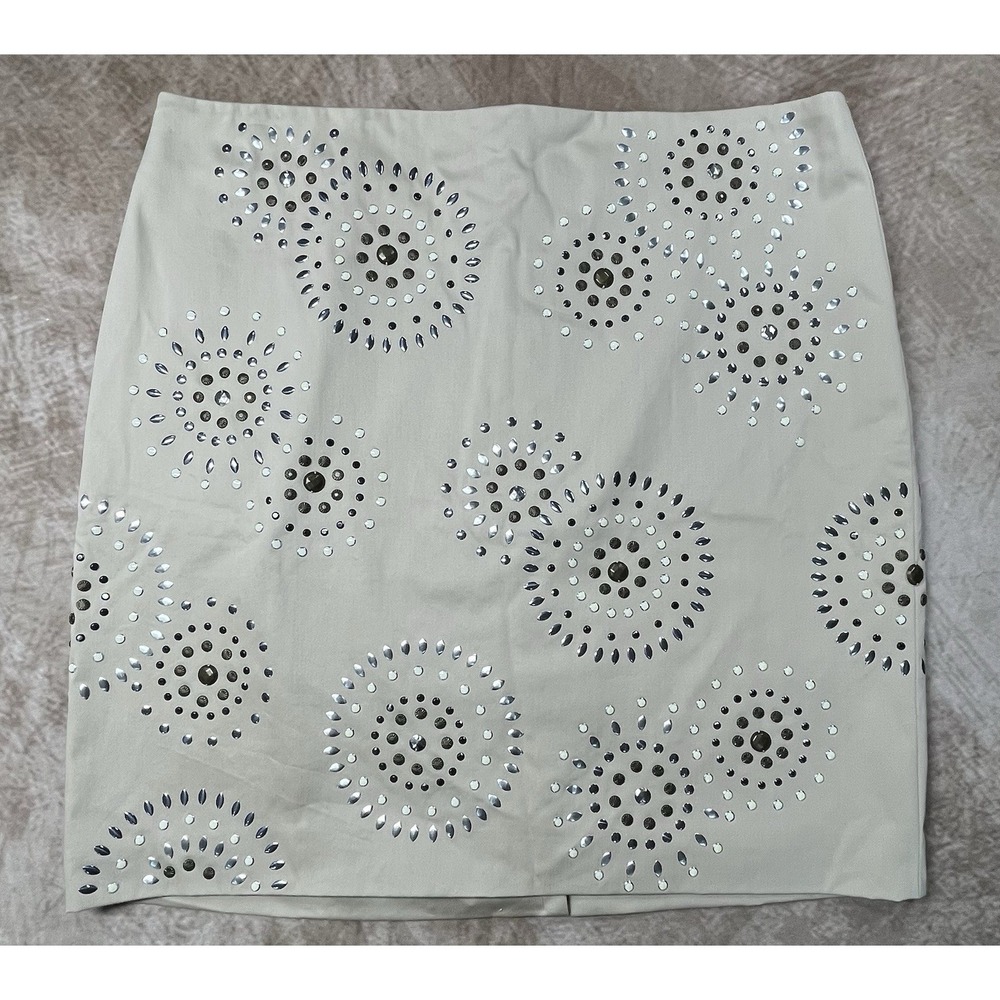 Size 12 Bran New With Tags Tan Studded Skirt By White House Black Market